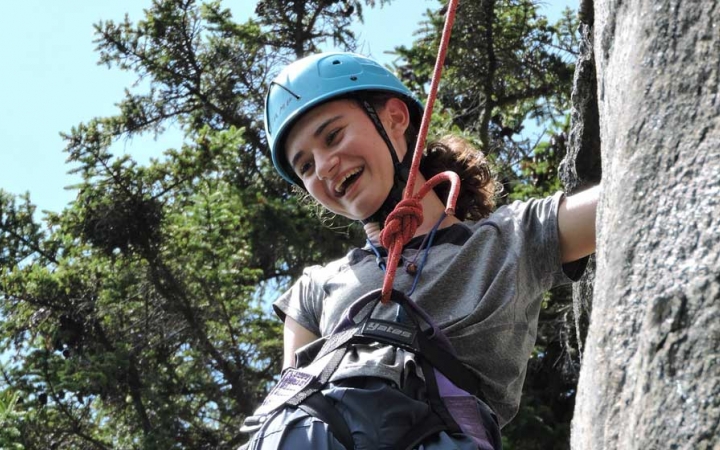 teens build confidence on rock climbing course
